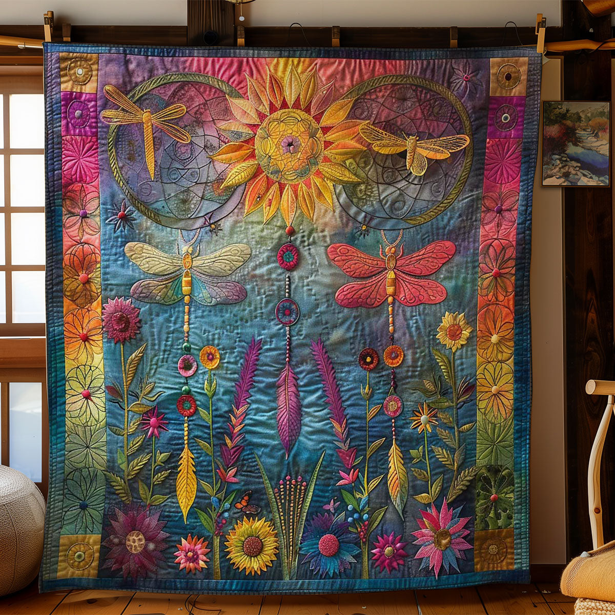 Harmony Of Dragonfly Dreams WN2708008CL Quilt