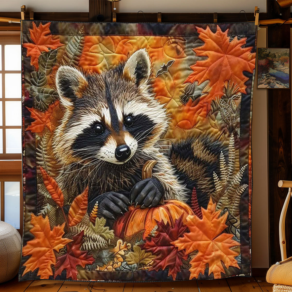 Harvest Raccoon WN1508055CL Quilt