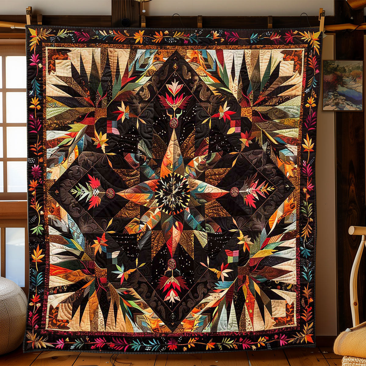 Harvest Star WN1608002CL Quilt