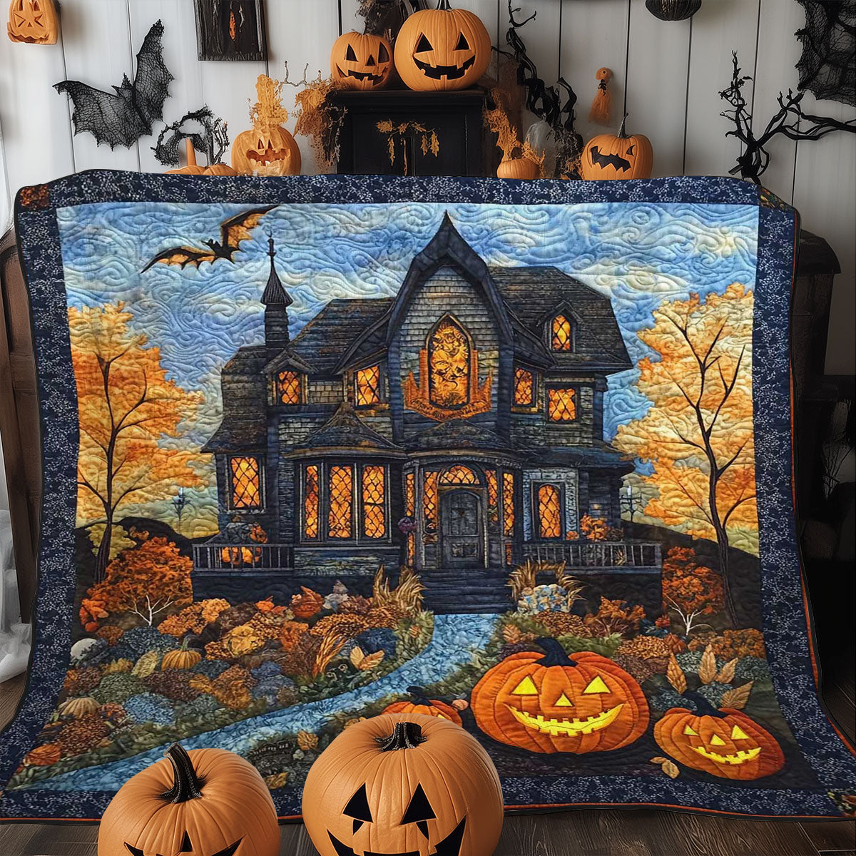 Haunted House WN0308009CL Quilt