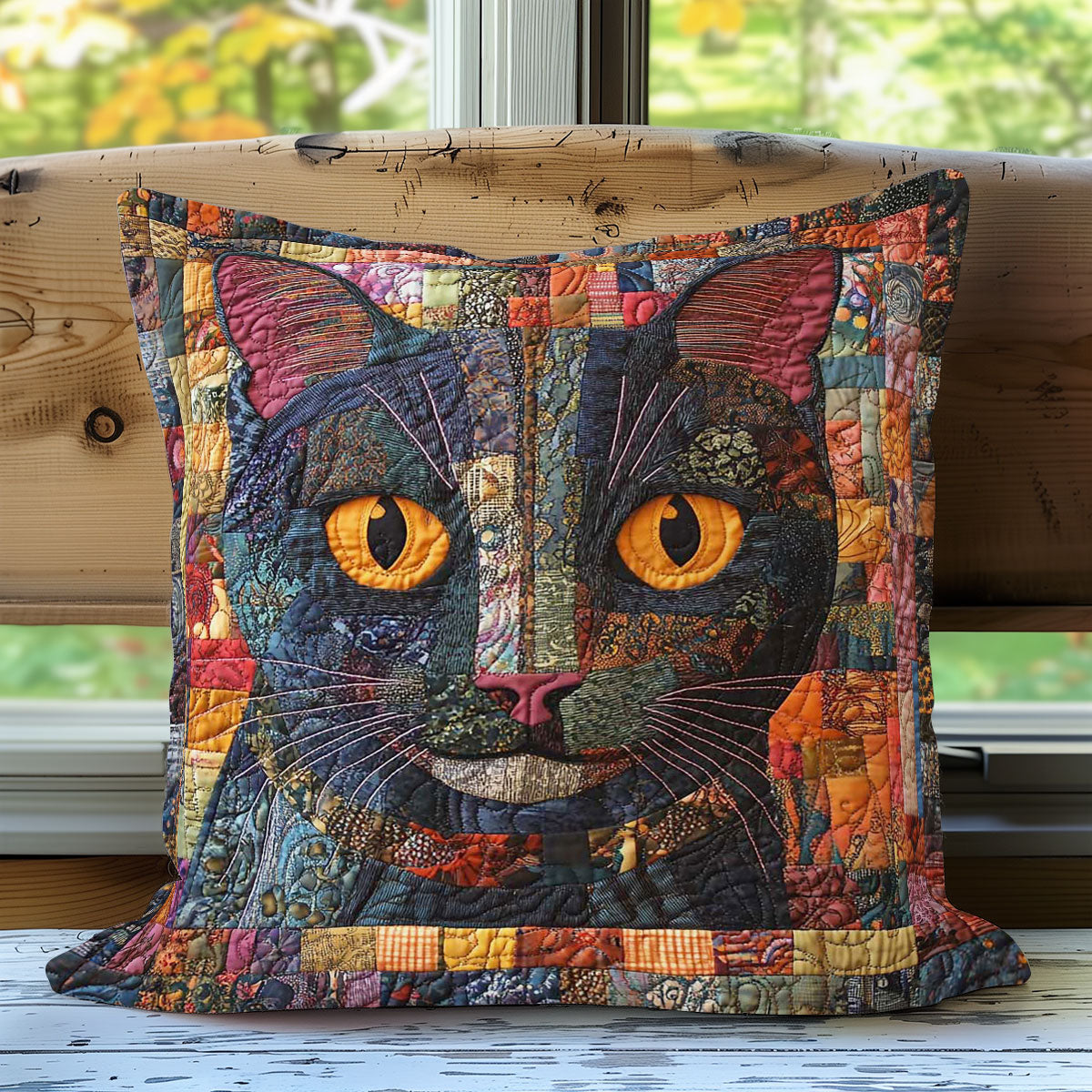 Hidden Cat WN0208079CL Quilt Pillow Case