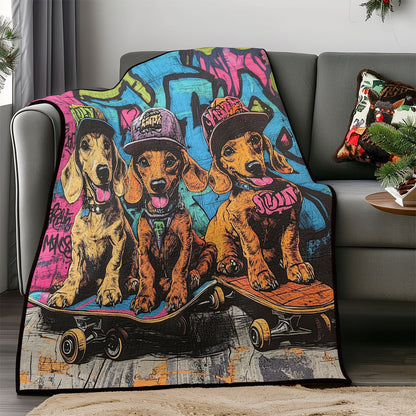 Hiphop Dachsunds WM0208017CL Quilt