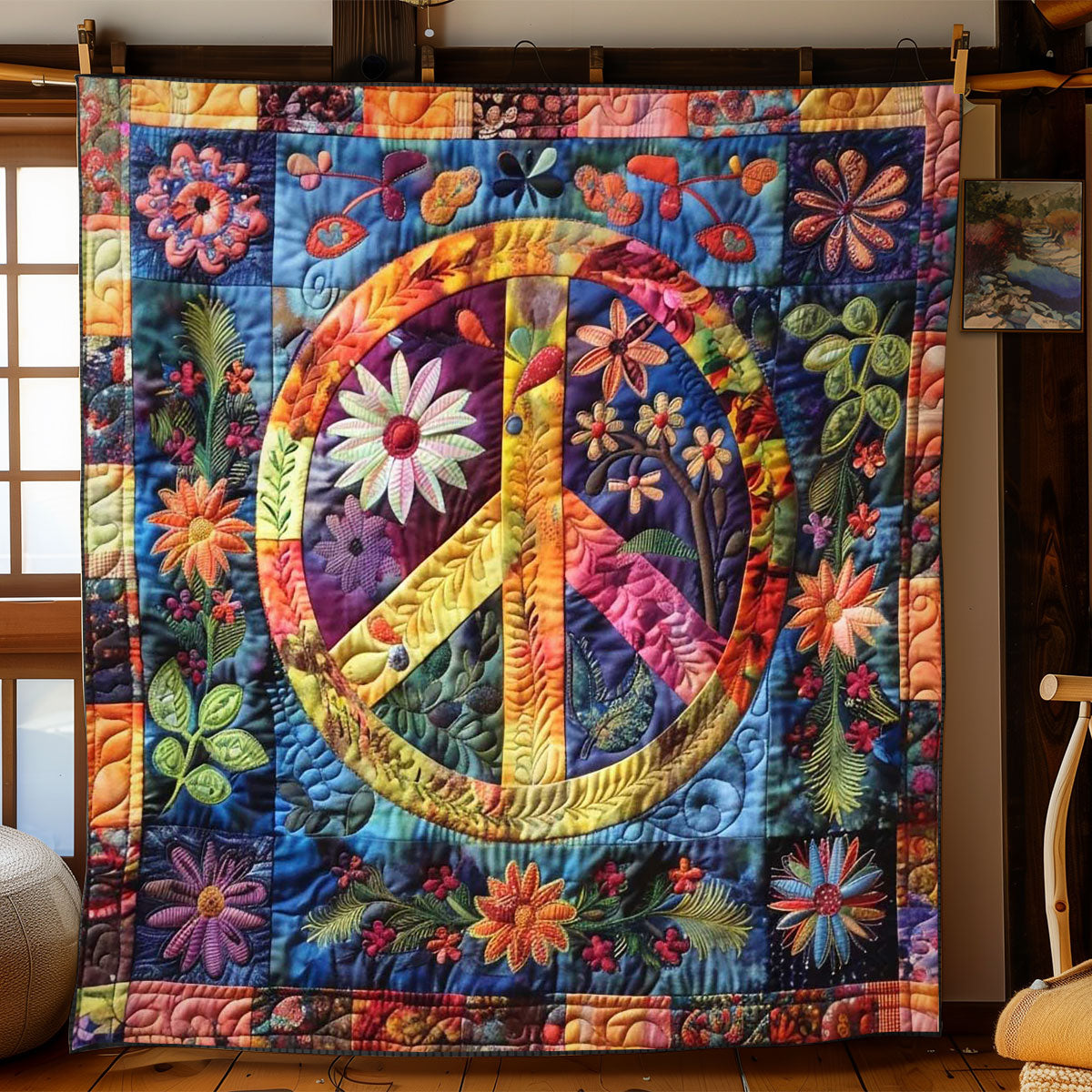 Hippie Peace WN2108038CL Quilt