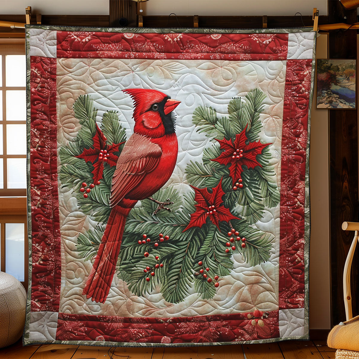 Holiday Cardinal WN2208044CL Quilt
