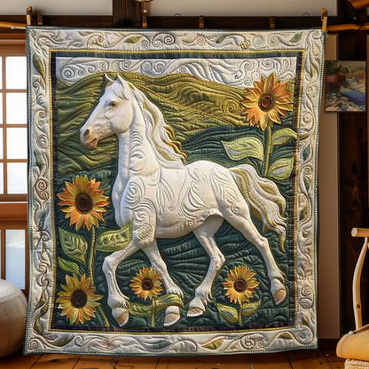Horse And Sunflowers WN2108079CL Quilt