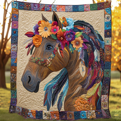 Floral Horse SR0708009CL Quilt