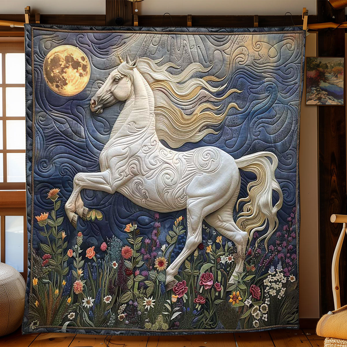 Horse's Blooming Fields WN2408183CL Quilt – Cozzyhomes