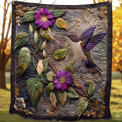 Hummingbird And Flower SR1308040CL Quilt