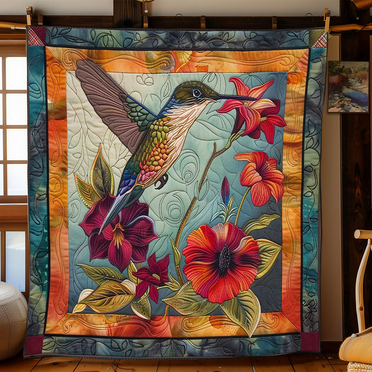 Hummingbird Blossom WN1608017CL Quilt
