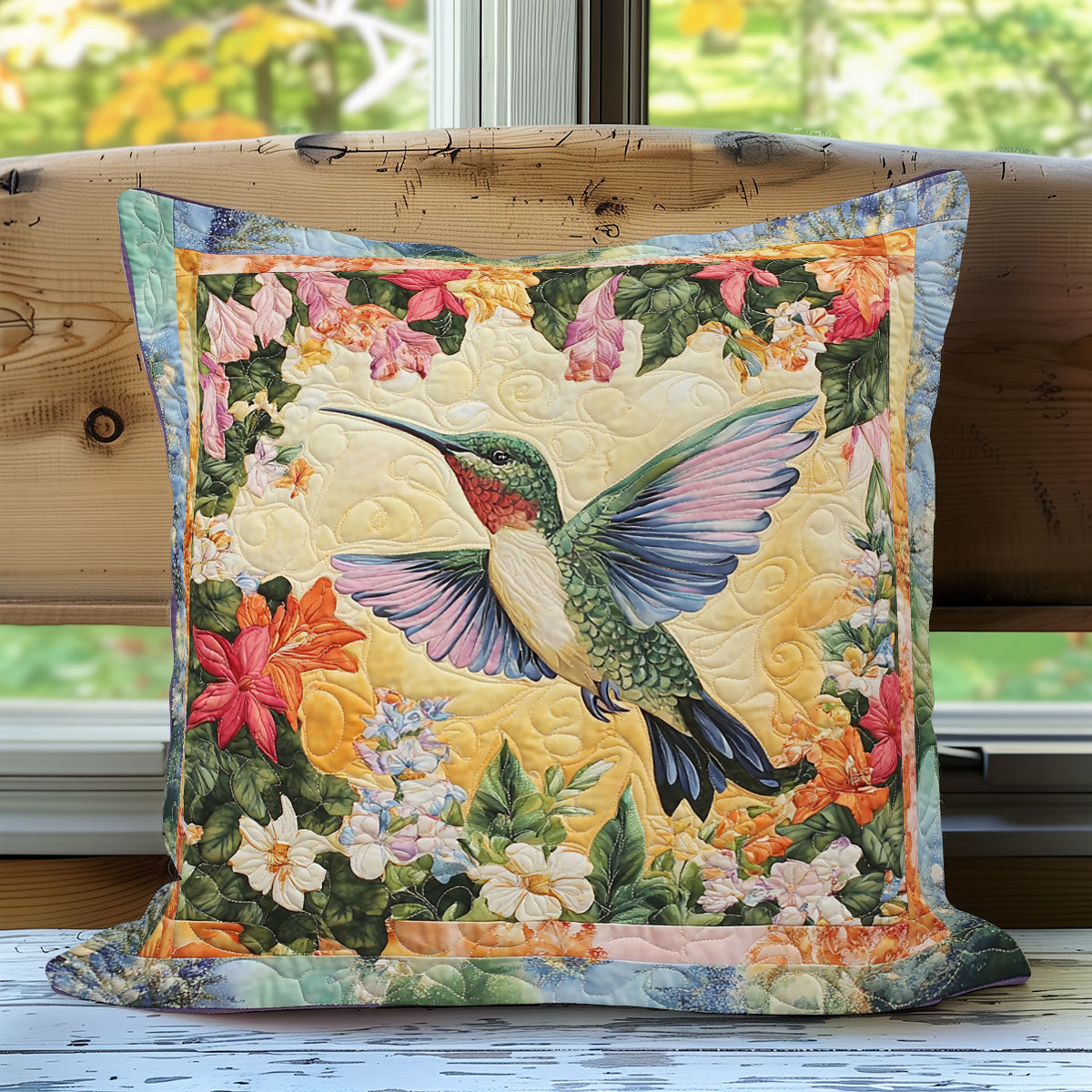 Hummingbird Delight WN3107078CL Quilt Pillow Case