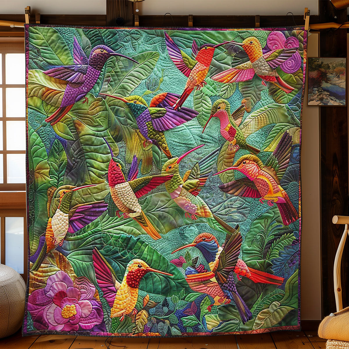 Hummingbird Garden Escape WN2708061CL Quilt