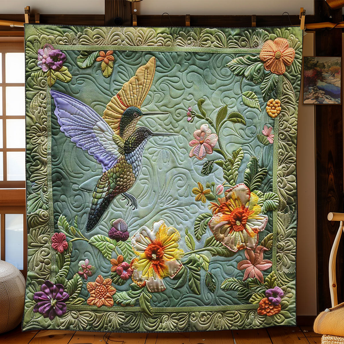 Hummingbird Garden WN1408082CL Quilt