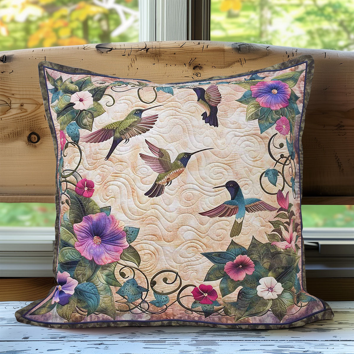 Hummingbird Haven WN2607053CL Quilt Pillow Case