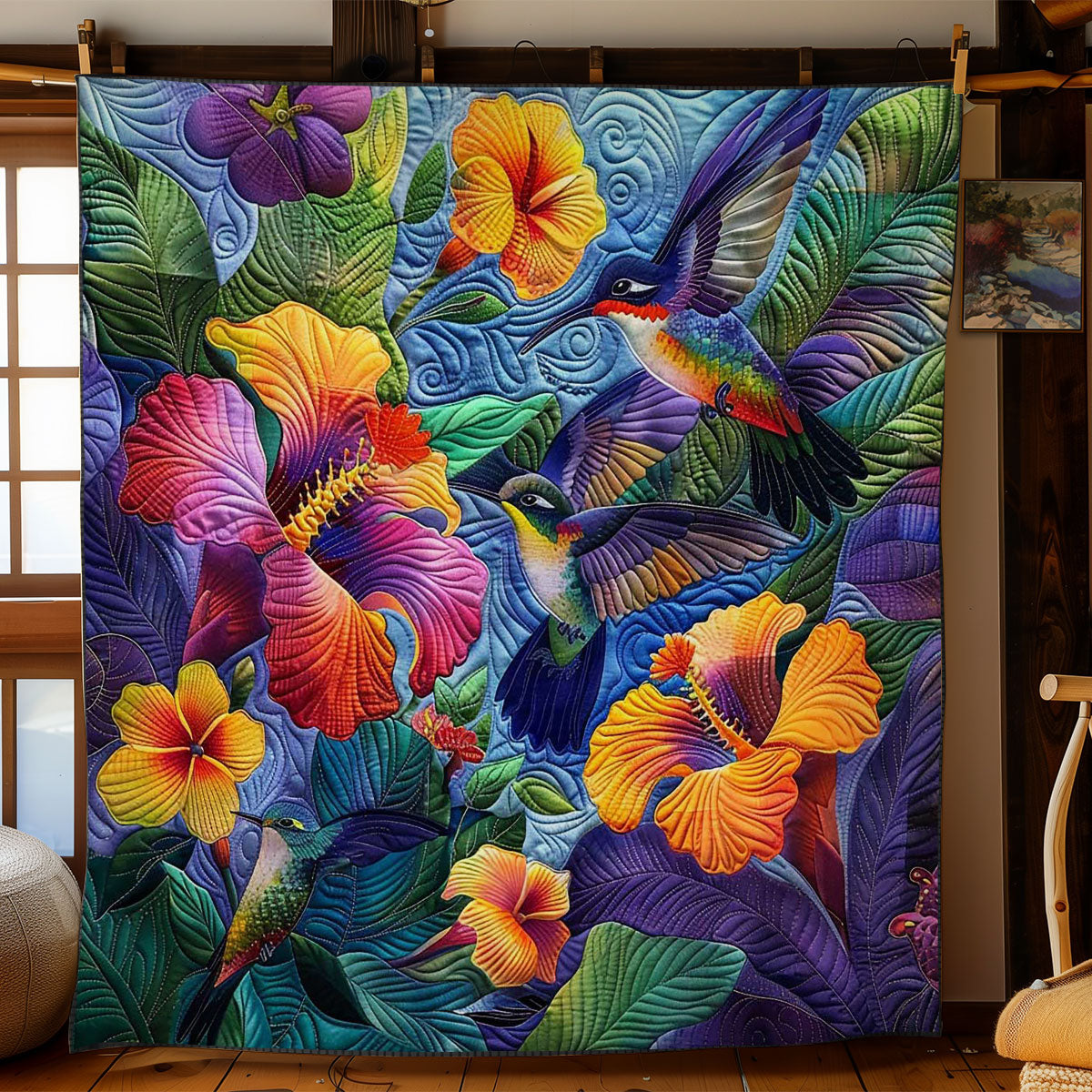 Hummingbird Oasis WN2708053CL Quilt