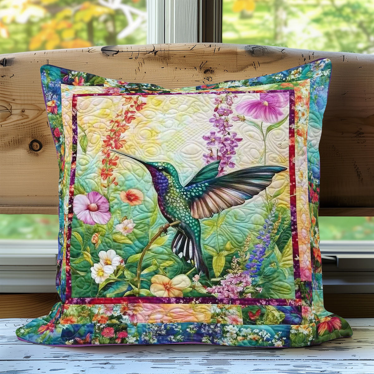 Hummingbird Reflection WN2208069CL Quilt Pillow Case