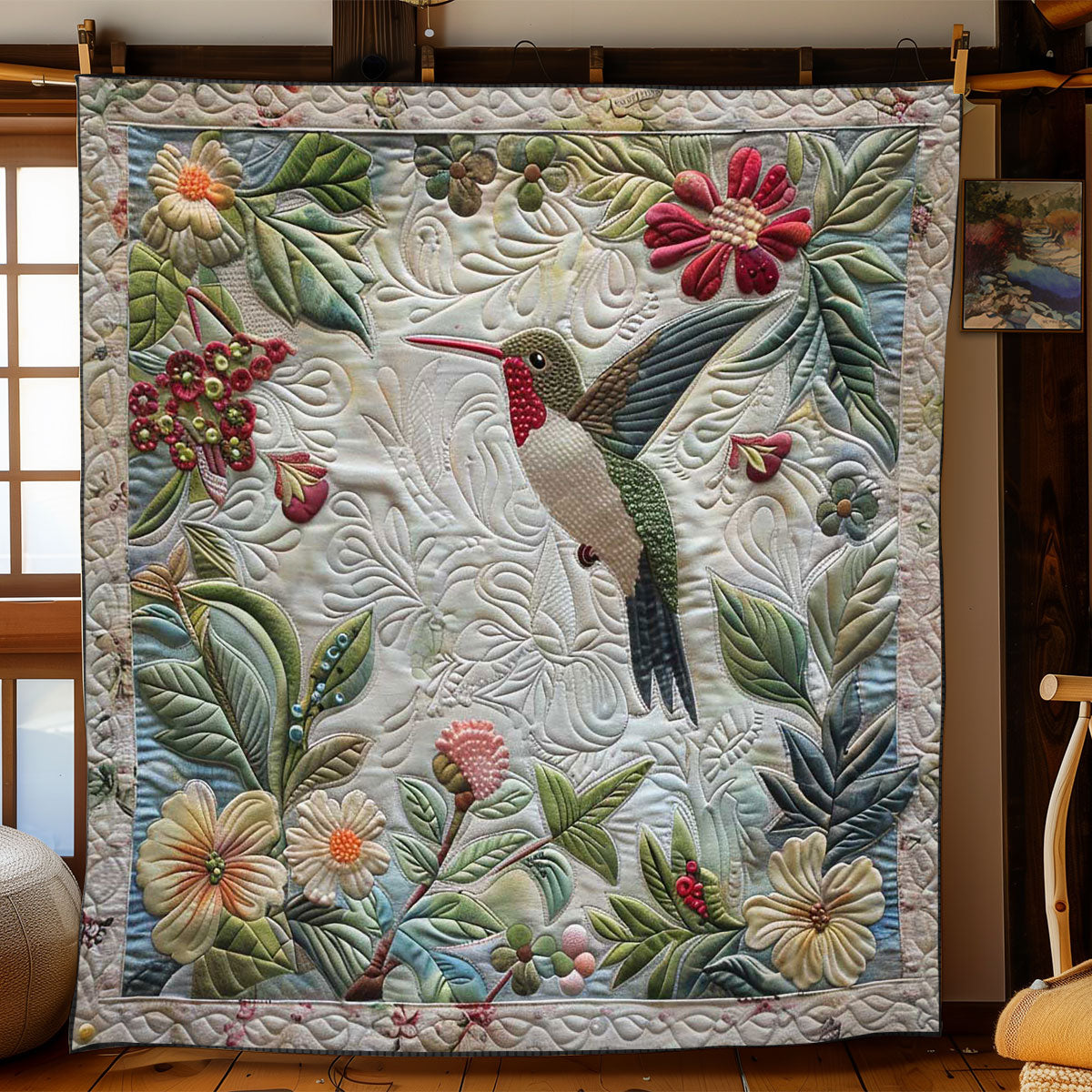 Hummingbird Whimsy WN1408081CL Quilt