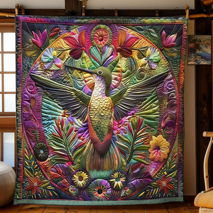 Hummingbird’s Circle Of Beauty WN1609044CL Quilt