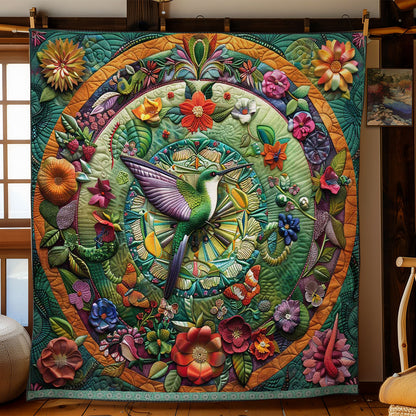 Hummingbird’s Garden Mandala WN1609032CL Quilt