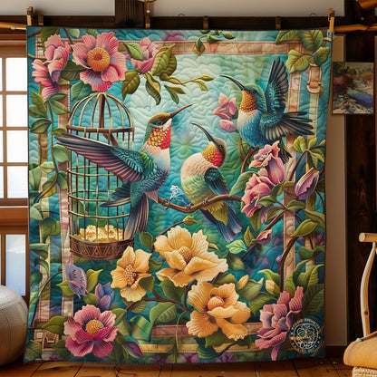 Hummingbirds And Floral SR2308025CL Quilt