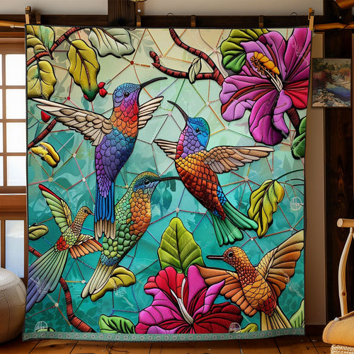 Hummingbirds In Glass WN0509058CL Quilt