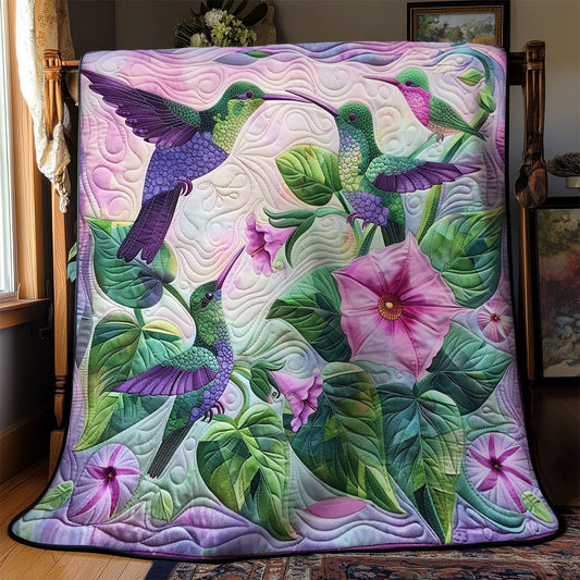 Hummingbirds Purple Harmony WM1908001CL Quilt