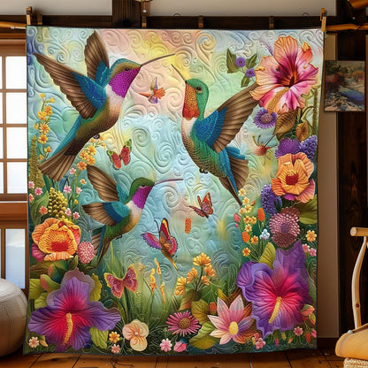 Hummingbirds' Blooming Adventure WN2608043CL Quilt