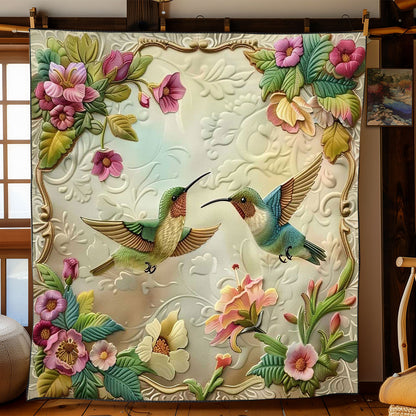 Hummingbirds' Floral Symphony WN2608047CL Quilt