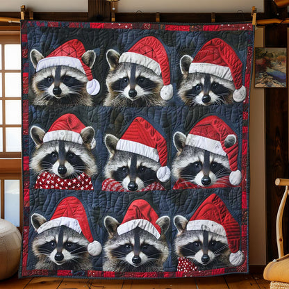 Jolly Christmas Raccoon WN1508078CL Quilt