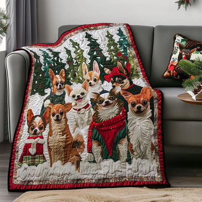 Joyful Chihuahua Family SR1608050CL Quilt