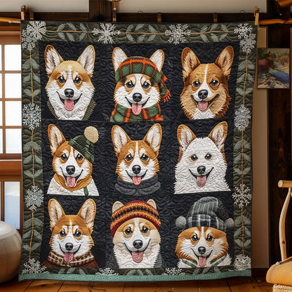 Joyful Corgis Cozy Corner WN0909034CL Quilt