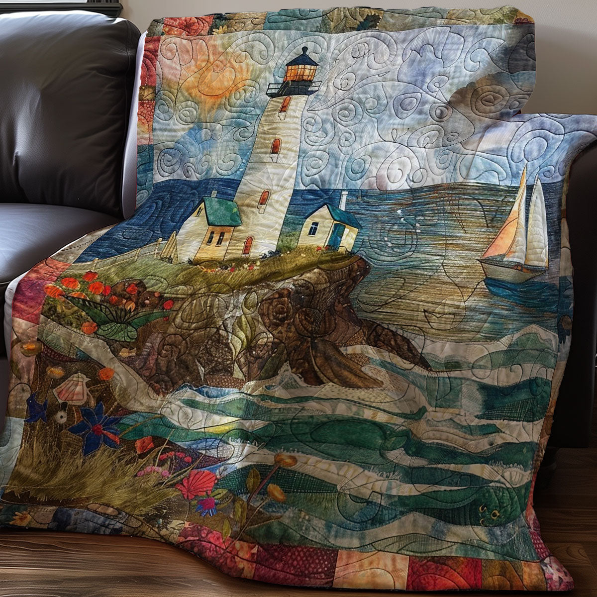 Lighthouse On Ocean WM3107001CL Quilt