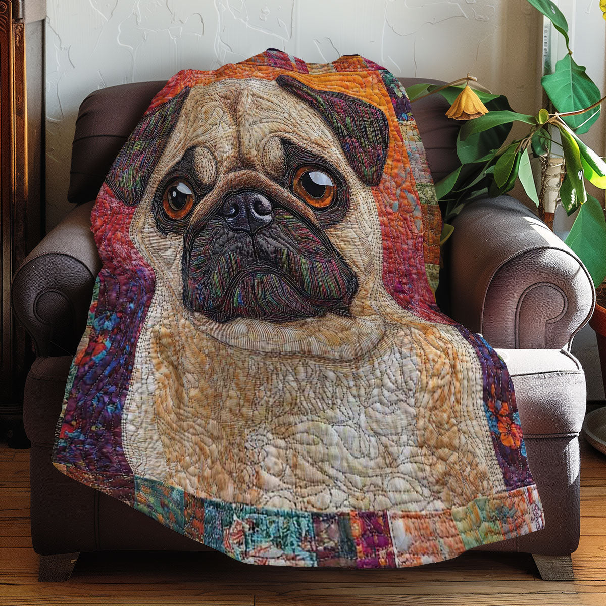 Lovable Pug WN0508017CL Quilt