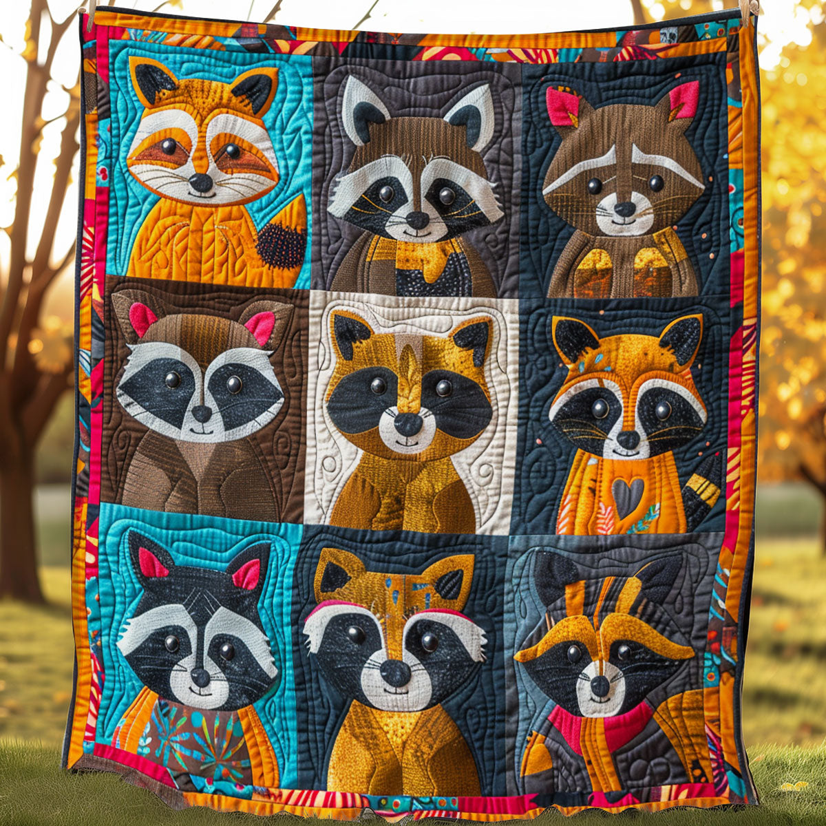 Loveable Raccoon SR1008025CL Quilt