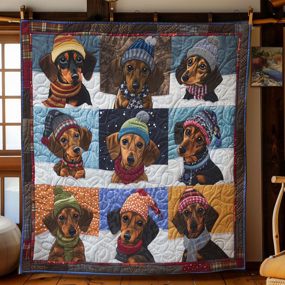 Lovely Dachshunds SR2308016CL Quilt