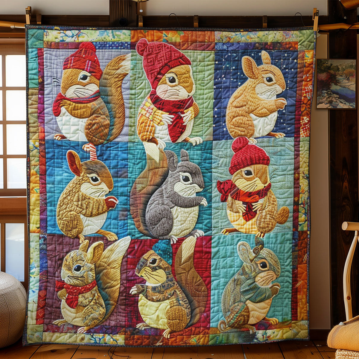 Lovely Squirrel SR2108004CL Quilt