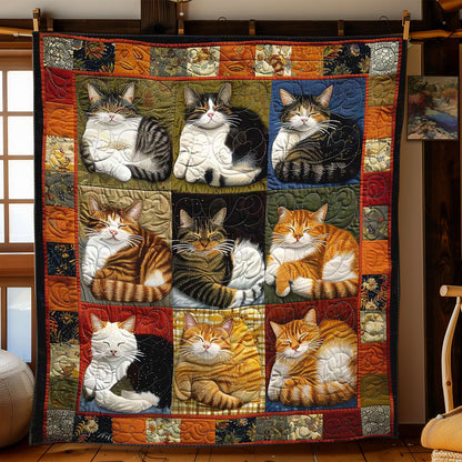 Lush Slumbers Cats WN1508090CL Quilt