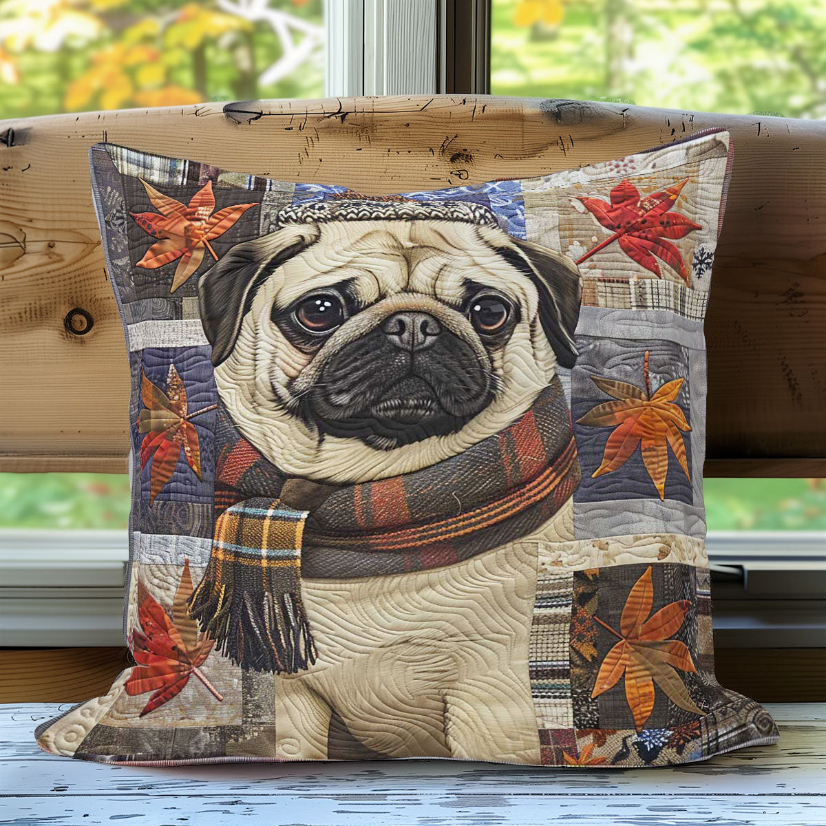 Maple Leaf And Pug WN2907076CL Pillow Case