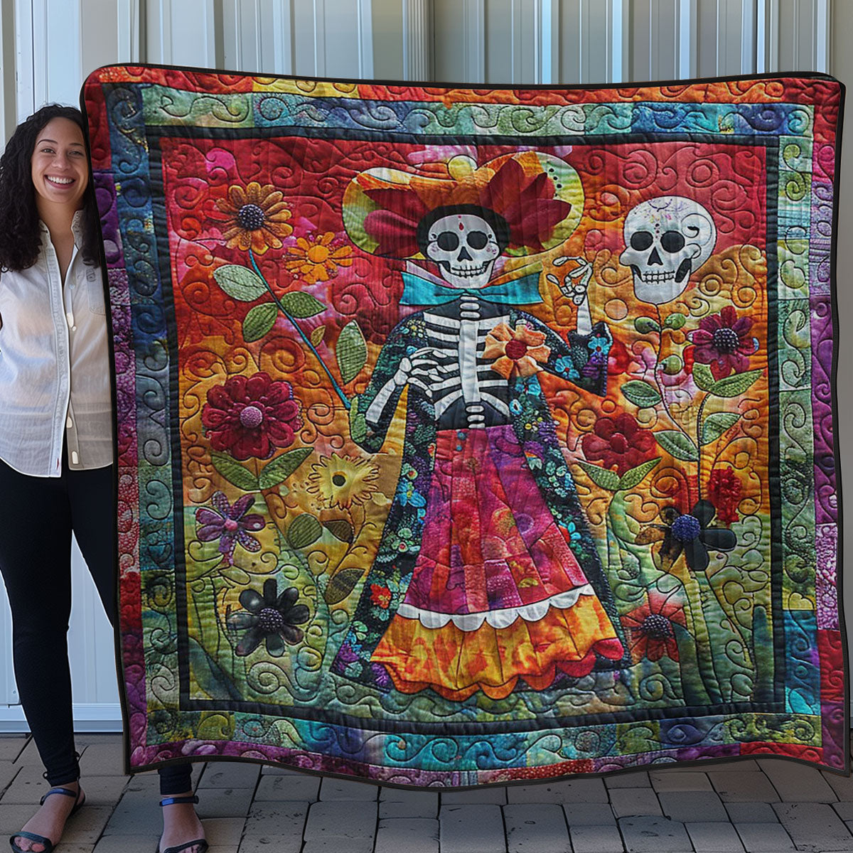 Marigold Skull Maiden WN0908103CL Quilt