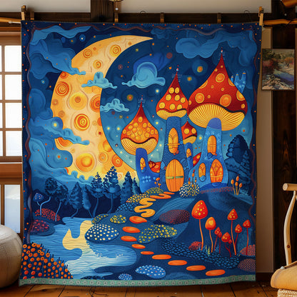 Moonlit Mushroom Cottage WN0909100CL Quilt