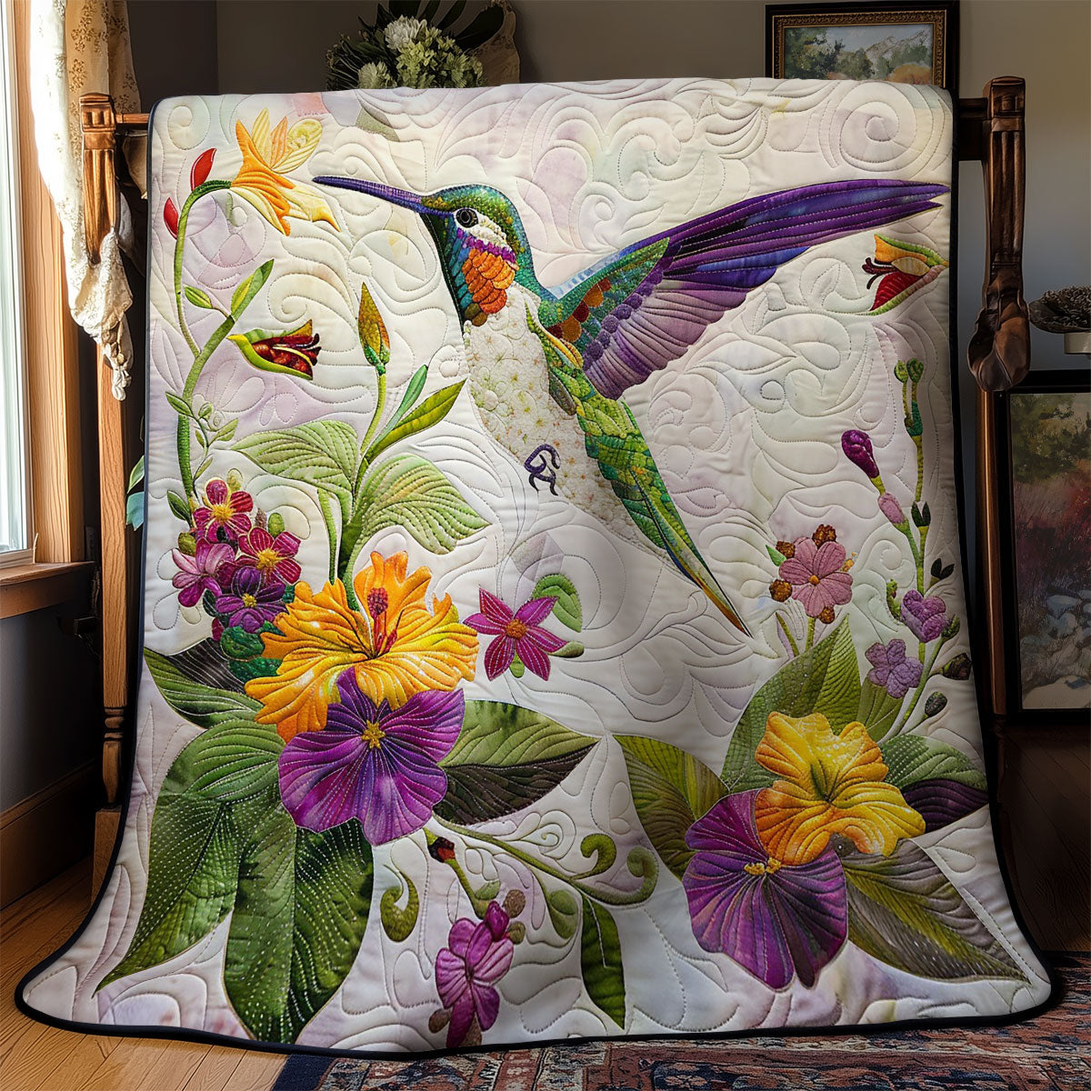 Morning Hummingbird Harmony WM1608013CL Quilt