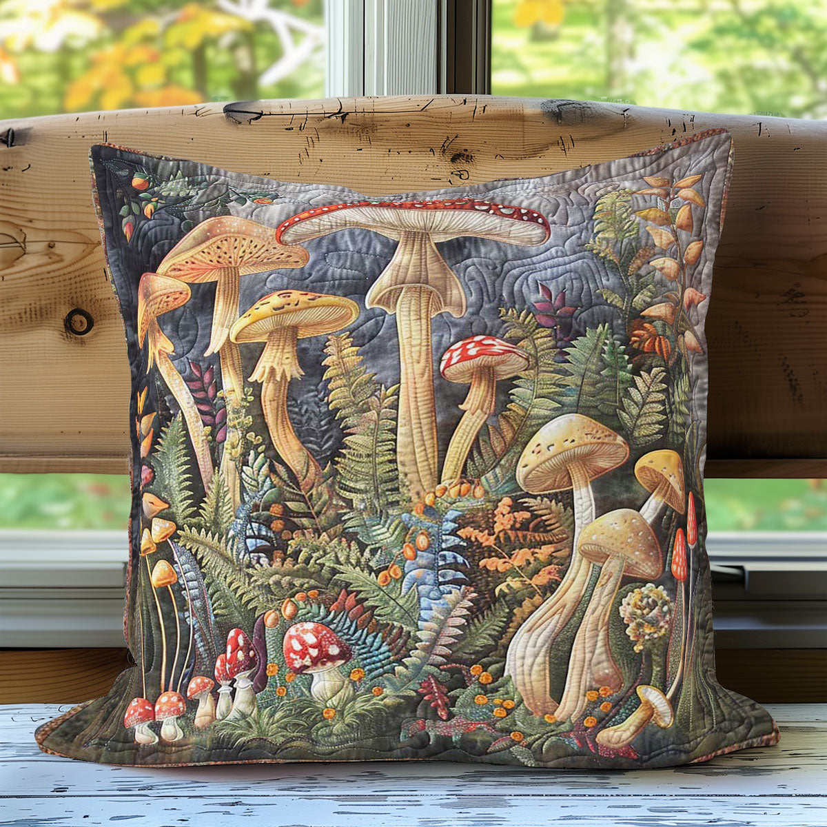 Mushroom Grove WN3007073CL Quilt Pillow Case