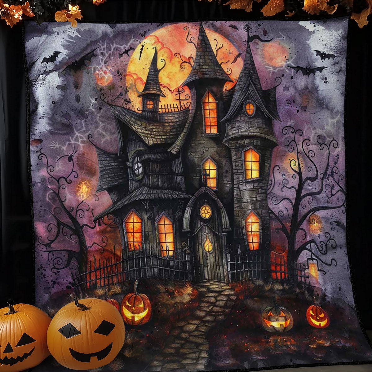 Mysterious Halloween Castle WN1908104CL Quilt