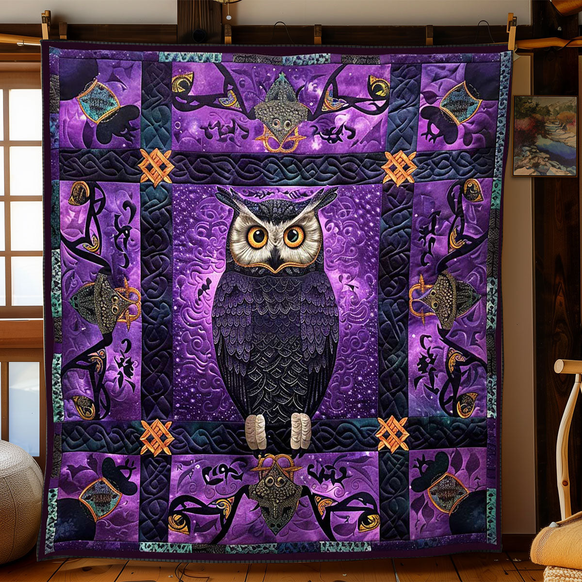 Mystical Owl Night WN2408169CL Quilt