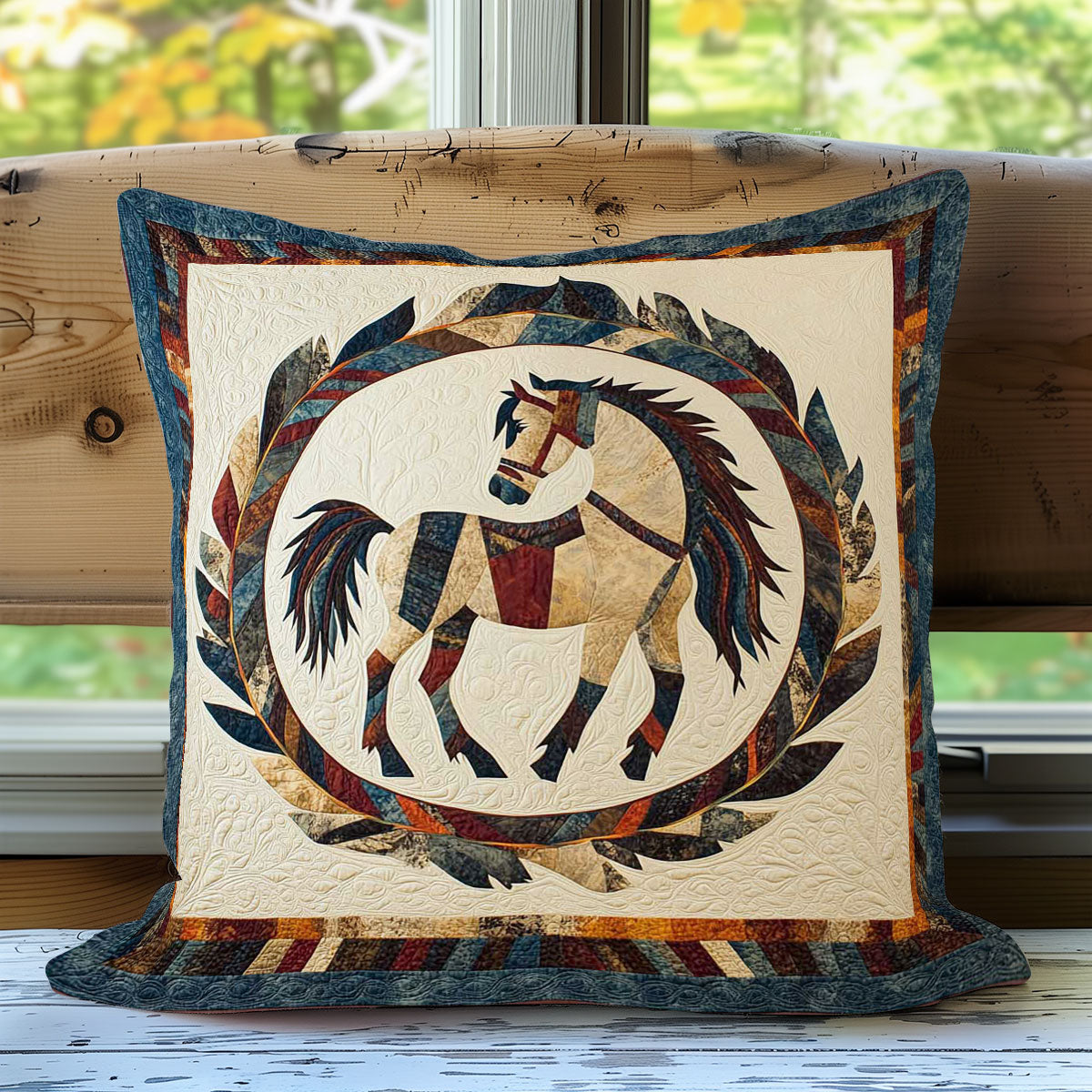 Native American Horse WN0108019CL Quilt Pillow Case