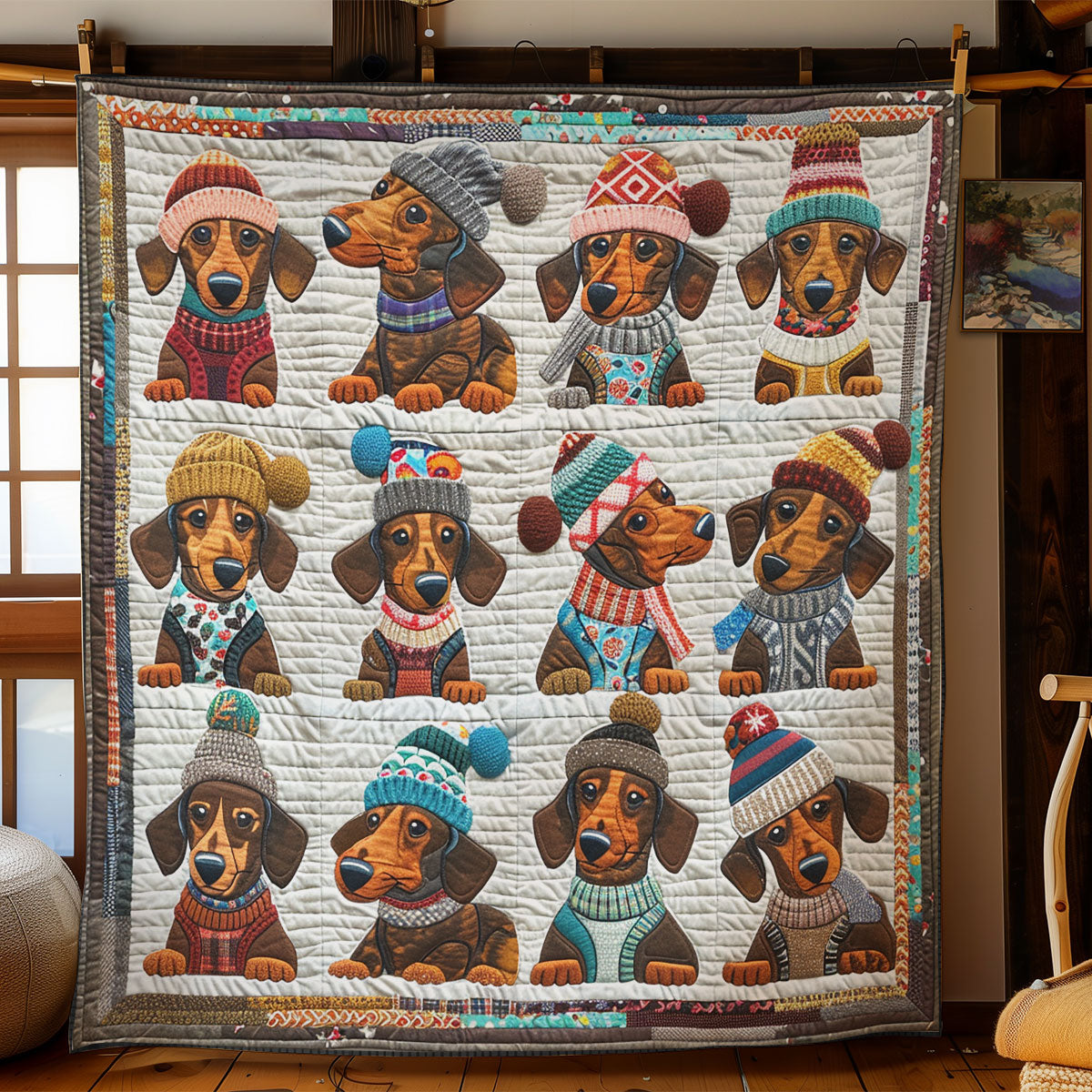 Naughty Dachshunds SR2308009CL Quilt