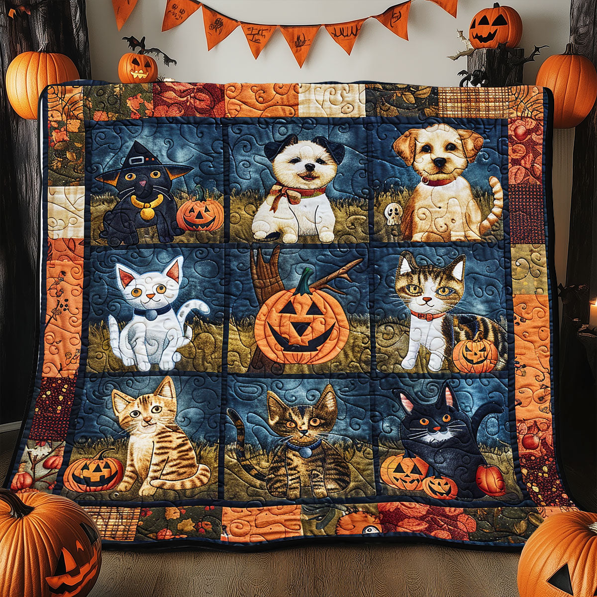 Night Of Cat And Dog SR2108008CL Quilt