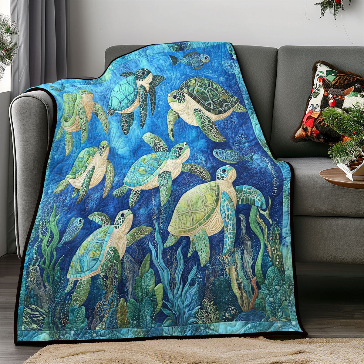 Ocean Turtles WM0208032CL Quilt