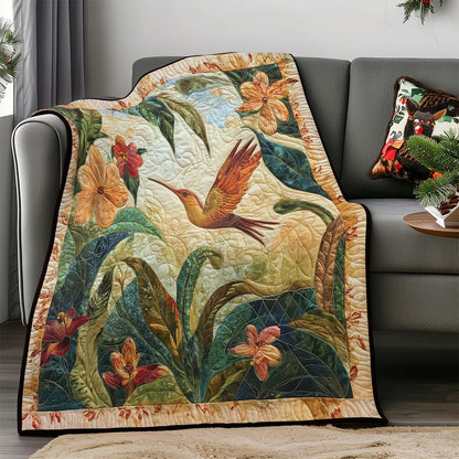 Orange Hummingbirds WM0208034CL Quilt