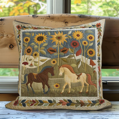 Pair Of Horses WN3007080CL Quilt Pillow Case