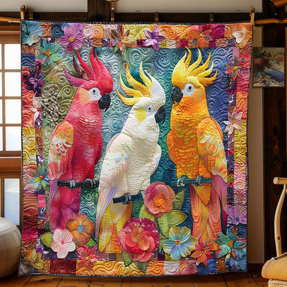 Parrots' Blooming Garden WN2408108CL Quilt